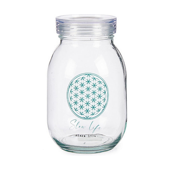 Bote Slow Life Transparente Vidrio (1800 ml) (4 Unidades)