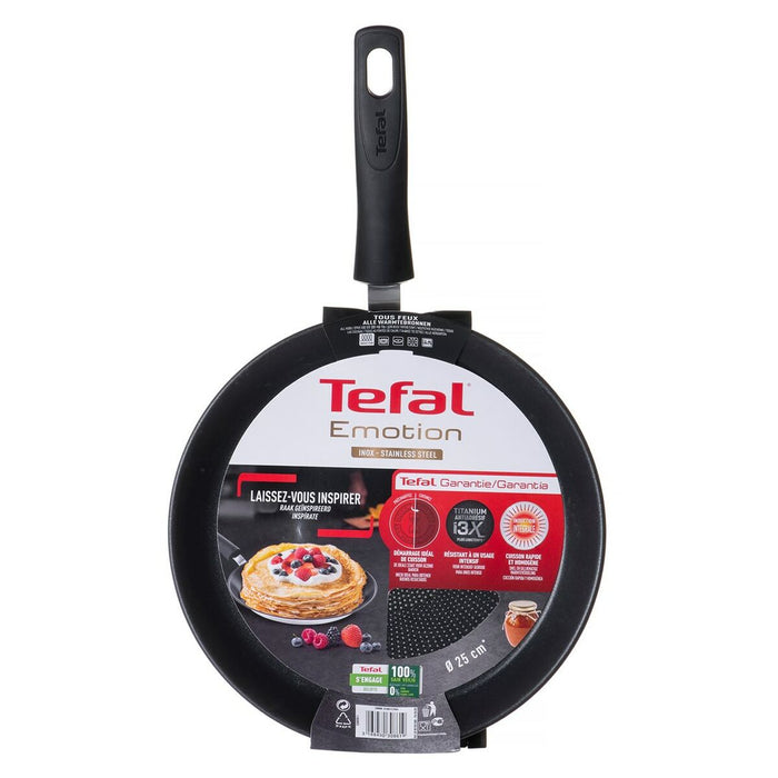 Sartén para Crepes Tefal E3003804 Negro Acero Inoxidable Aluminio Ø 25 cm