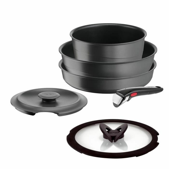 Batería de Cocina Tefal Ingenio Gris 6 Piezas