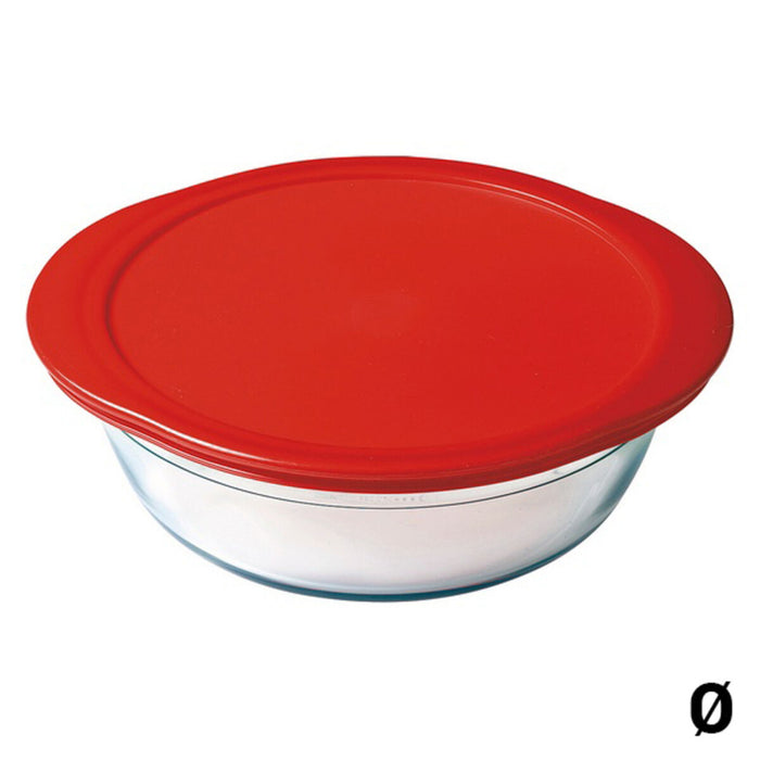 Fiambrera Ô Cuisine Rojo Vidrio de Borosilicato