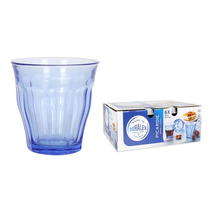 Set de Vasos Duralex 1027BB06/6 Azul Cristal 250 ml (6 Unidades)