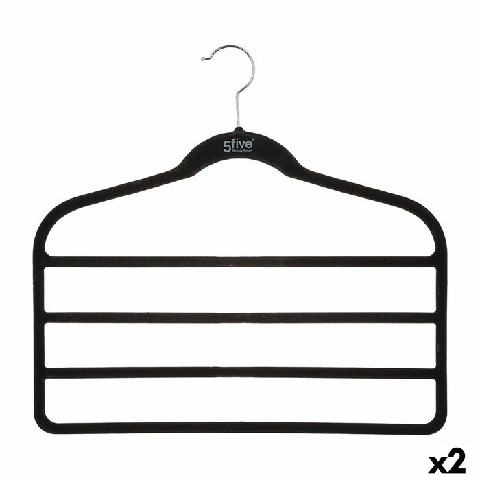 Hangers 5five Simply Smart Black Nylon ABS 44,8 x 41,5 cm Trousers