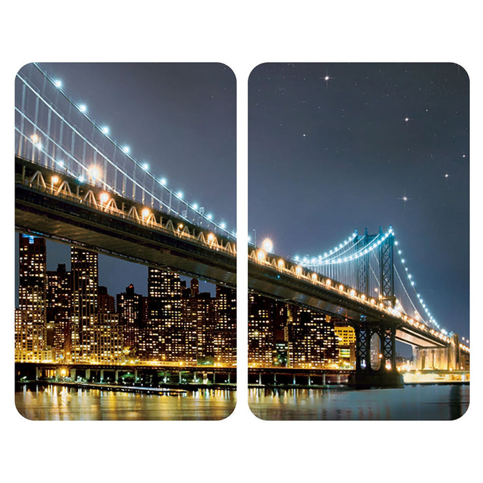 Tabla de cortar Wenko Brooklyn Bridge 30 x 52 cm Vidrio templado (2 Unidades)