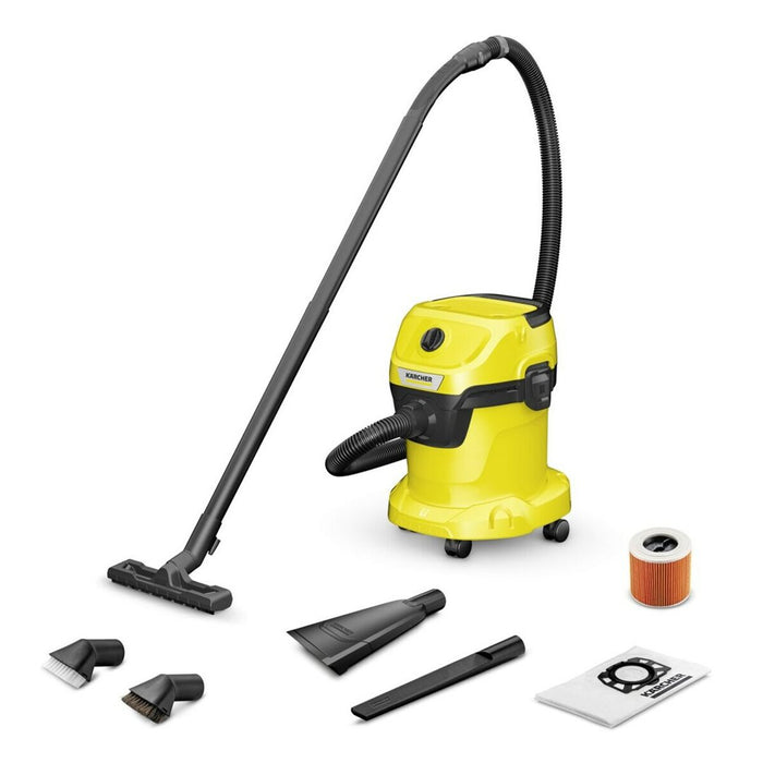 Extractor Kärcher WD 3 V-15/4/20 Yellow Black Grey 1000 W