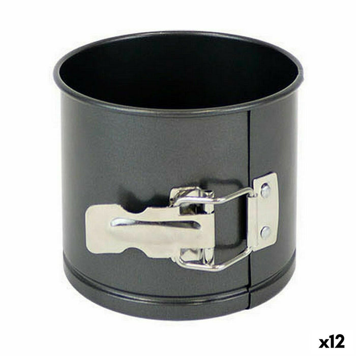 Molde Desmontable Quttin Acero al carbono Negro 12 x 10 cm (12 Unidades)