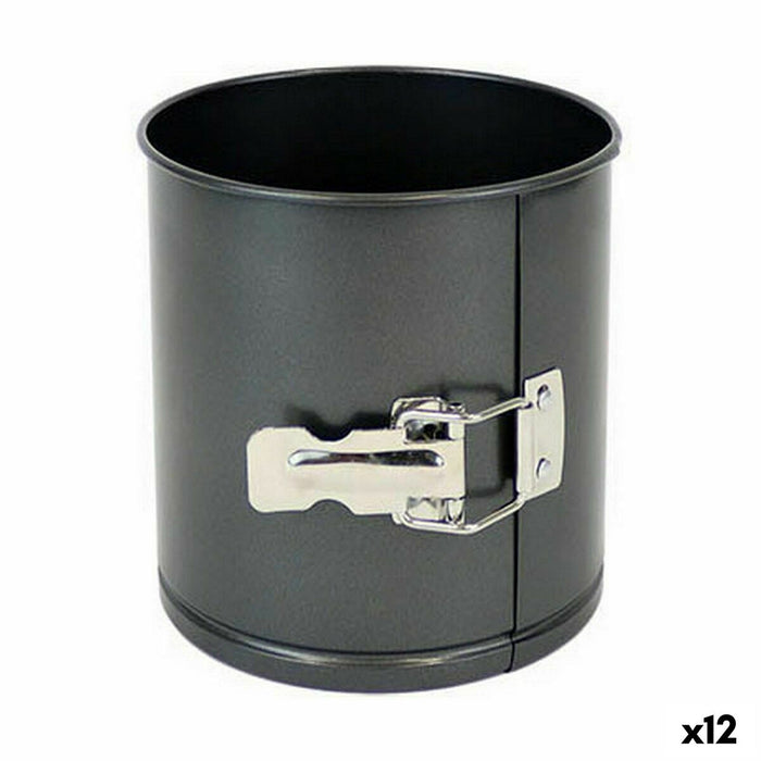 Molde Desmontable Quttin Acero al carbono Negro 14 x 12 cm (12 Unidades)