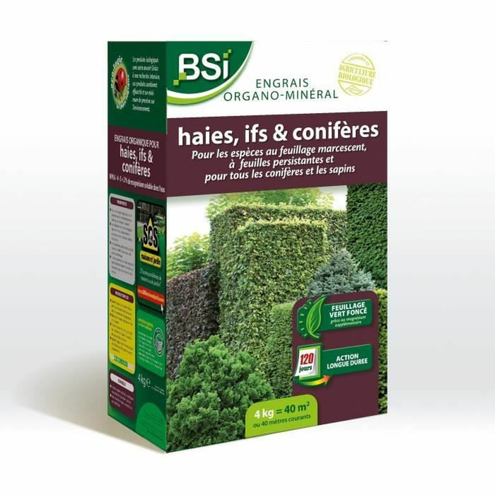 Abono orgánico BSI Hedge / Yew / Conifer 4 Kg