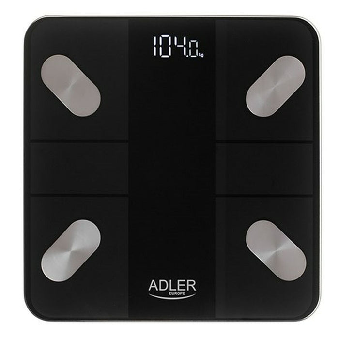 Báscula Digital de Baño Adler AD 8186b Blanco Negro Vidrio templado 180 kg