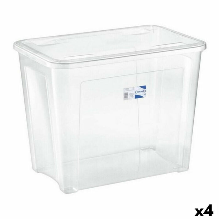 Caja de Almacenaje con Tapa Combi Tontarelli 8035655000EAN 67 L 59 x 39 x 46 cm (4 Unidades)