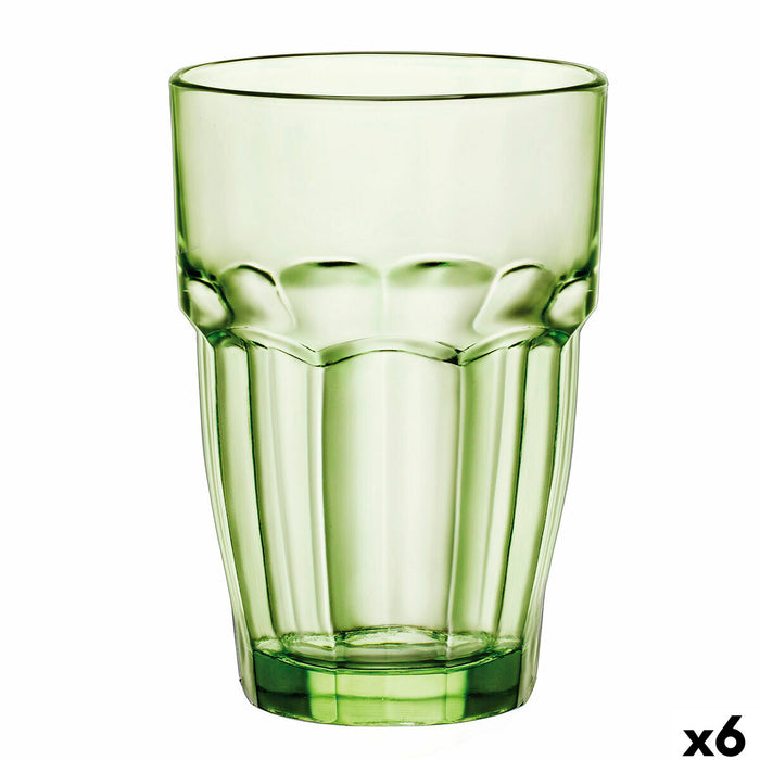 Vaso Bormioli Rocco Rock Bar Verde Vidrio 370 ml (6 Unidades)