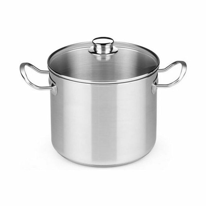 Casserole avec couvercle en verre BRA D219485 6,5 L Acier inoxydable Acier Métal Acier inoxydable 18/10