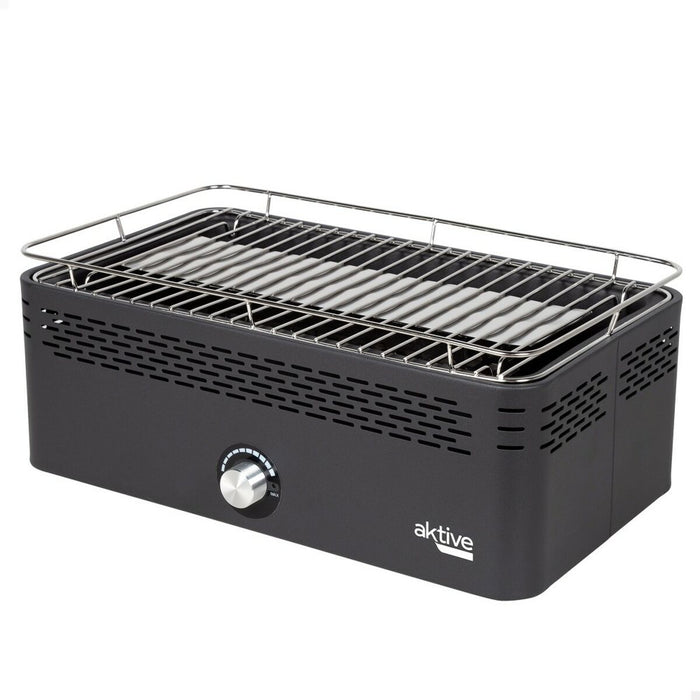 Barbecue Charbon de Bois sans Fumée Portable Aktive Acier inoxydable Fer 45 x 19 x 28 cm