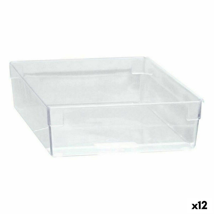 Caja Multiusos   Modular Transparente 22,5 x 15,5 x 5,3 cm (12 Unidades)