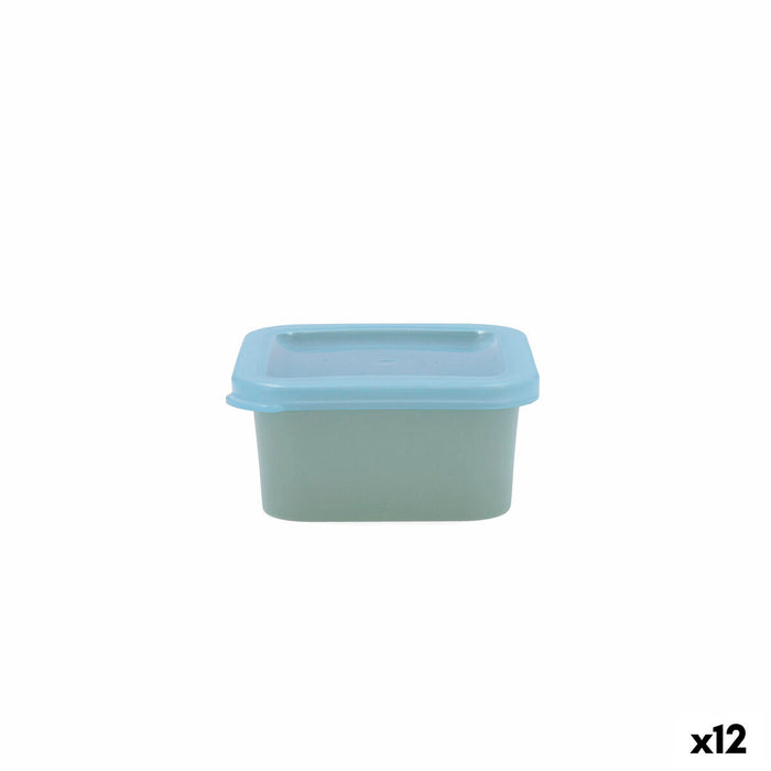 Panier-repas carré avec couvercle Quid Inspira 200 ml Vert Plastique (12 Unités)