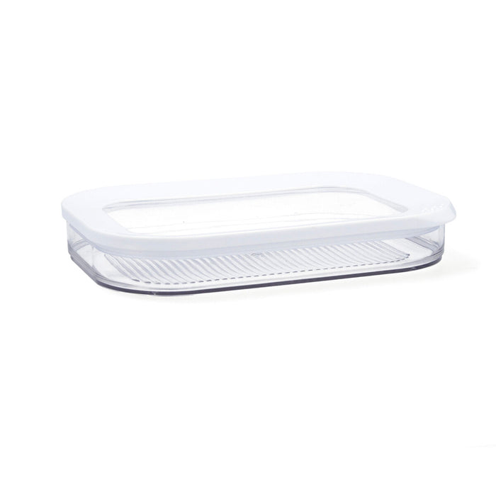 Boîte à repas rectangulaire avec couvercle Quid Rico Transparent Plastique 22 x 16 x 3,5 cm