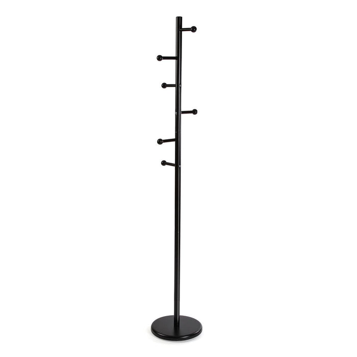 Perchero de Pared Versa Negro Madera Metal Minimalista 28 x 170 x 28 cm