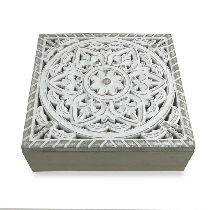 Jewelry box Versa Mandala 22 x 7 x 22 cm MDF Wood