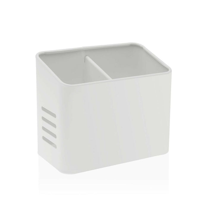 Range-couverts Versa Blanc Métal Acier 9,5 x 16 x 13,5 cm