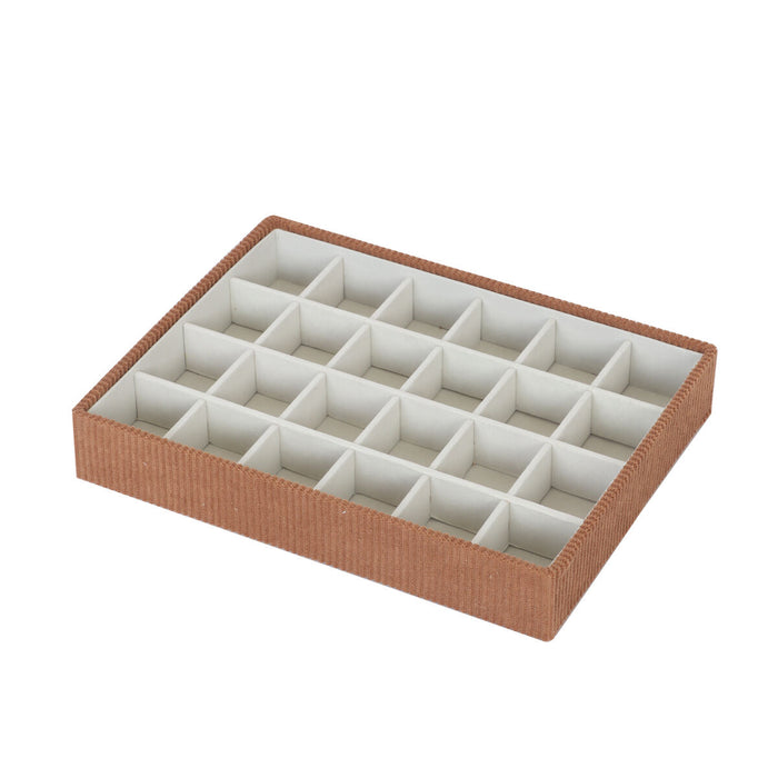 Jewelry box Versa Polyester Cardboard 19 x 4 x 25 cm