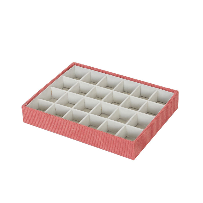 Jewelry box Versa Red Polyester Cardboard 19 x 4 x 25 cm