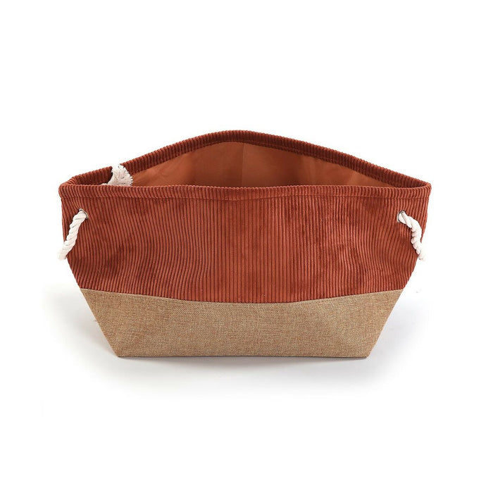 Basket Versa Corduroy 27 x 26 x 27 cm Terracotta