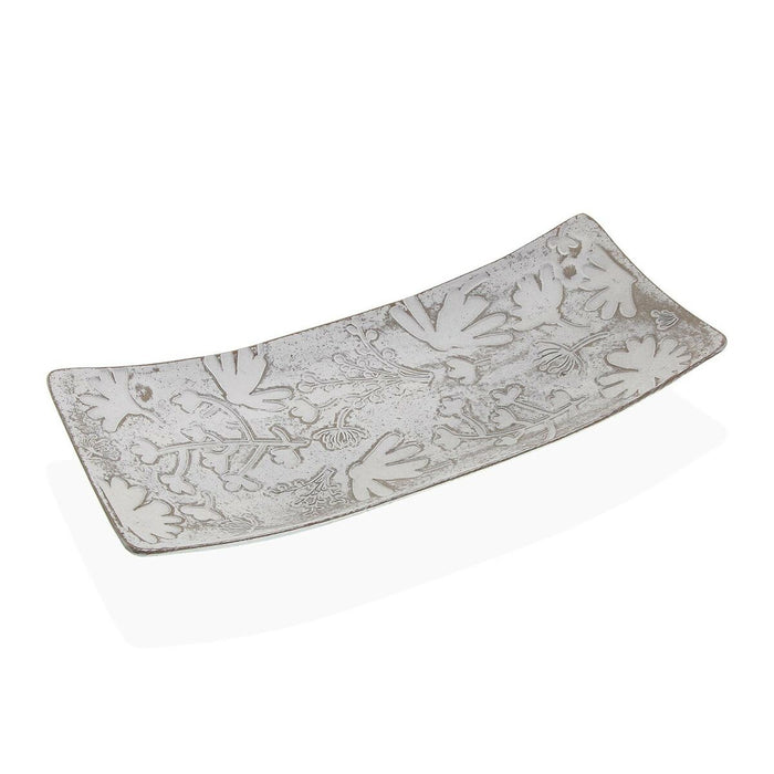 Centre de Table Versa Blanc Fleurs 16 x 4,5 x 38,5 cm