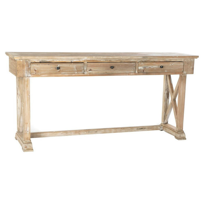 Console DKD Home Decor MB-172724 184,5 x 48 x 86 cm Blanc Marron Clair Pin