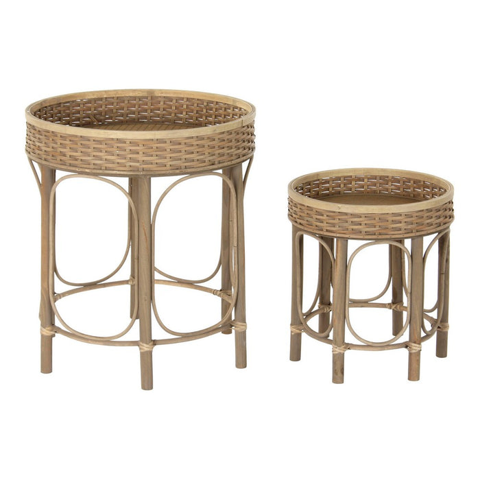 Table d'appoint DKD Home Decor 8424001811281 49 x 49 x 55 cm Naturel