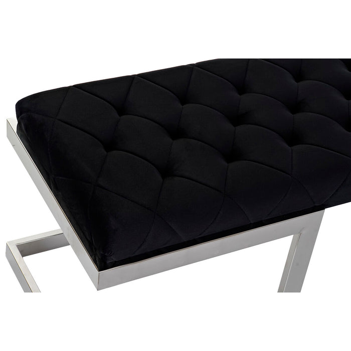 Banqueta DKD Home Decor   Negro Poliéster Acero (140 x 40 x 40 cm)