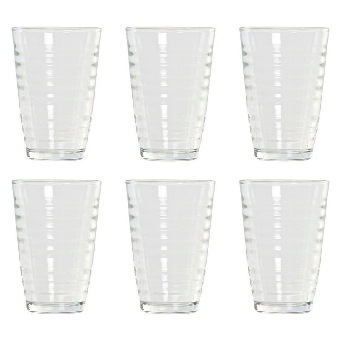 Set de Vasos DKD Home Decor Transparente Cristal 300 ml (6 pcs)