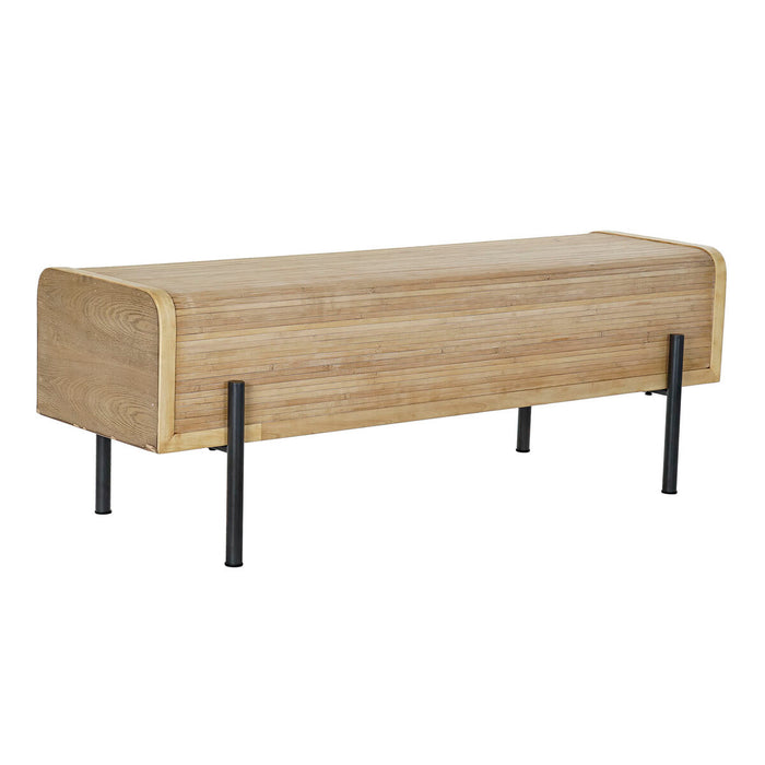 Banquette DKD Home Decor Naturel Bois Métal 120 x 40 x 43 cm