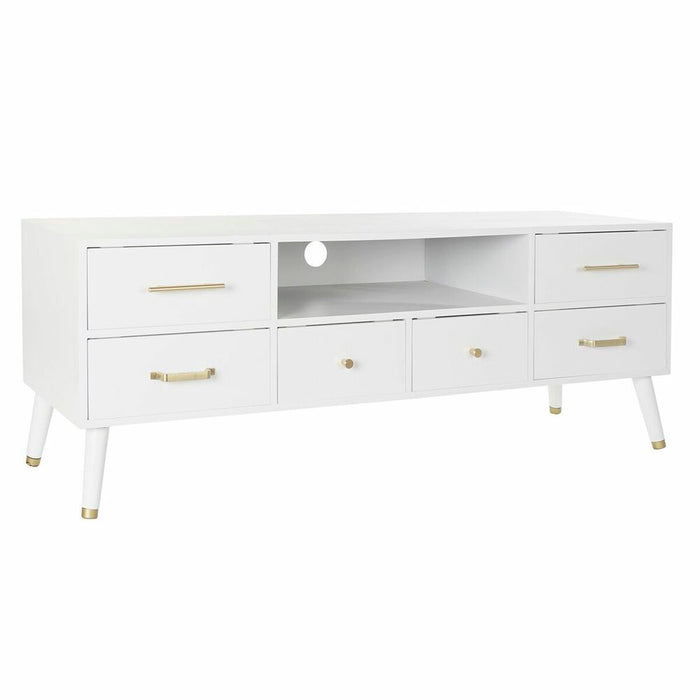 Mueble de TV DKD Home Decor Blanco Metal MDF (140 x 52 x 40 cm)