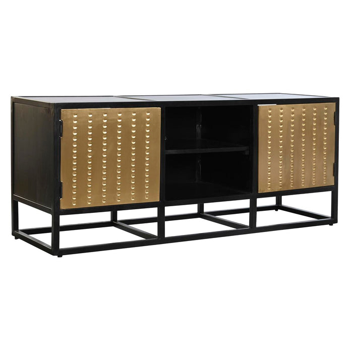 TV furniture DKD Home Decor Black Metal Wood (120 x 37 x 50 cm)