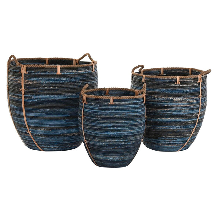 Set de basket DKD Home Decor Blue marine 56 x 56 x 60 cm