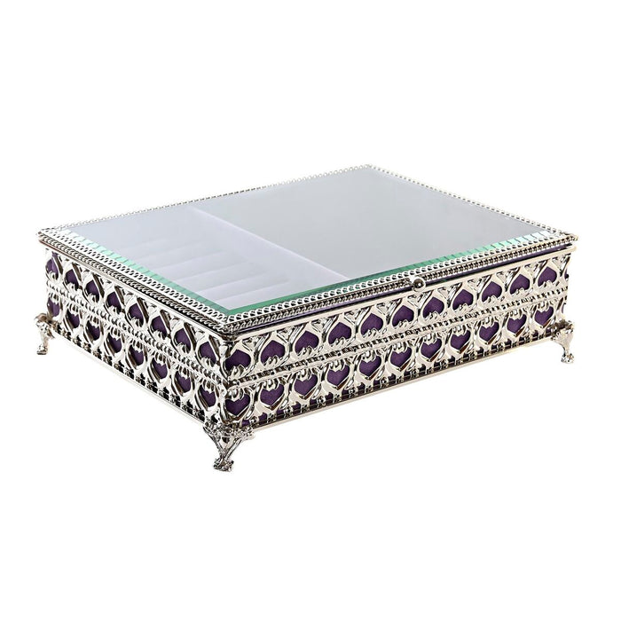 Caja-Joyero DKD Home Decor Cristal Metal (24 x 18 x 7 cm)