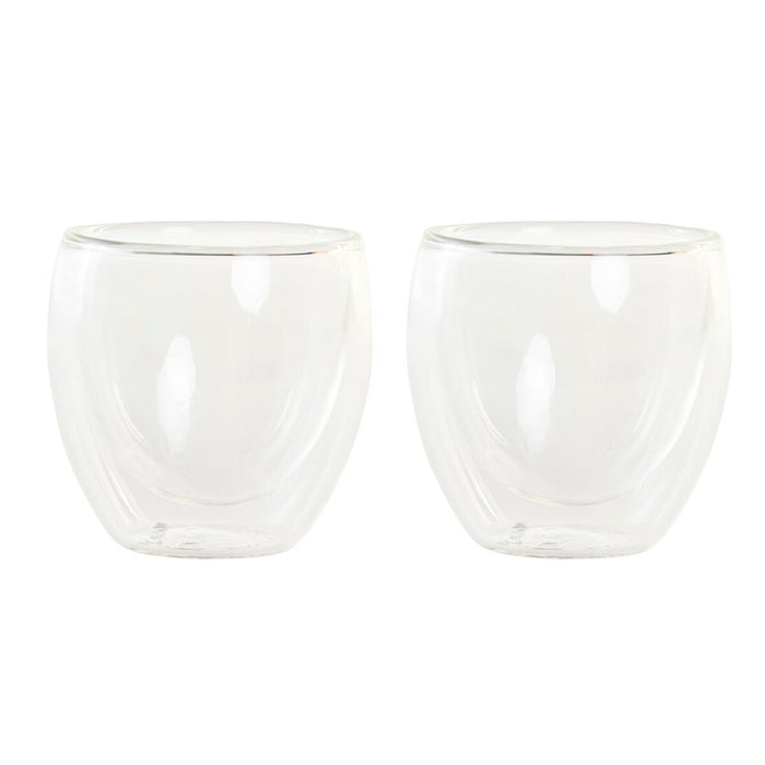 Set de Vasos DKD Home Decor Transparente Cristal Vidrio de Borosilicato 100 ml 2 Piezas