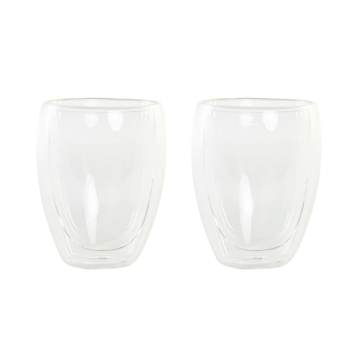 Set de Vasos DKD Home Decor Transparente Cristal Vidrio de Borosilicato 380 ml 2 Piezas