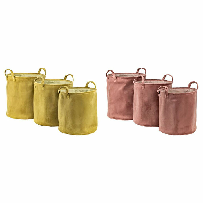 Set de basket DKD Home Decor Polyester 38 x 38 x 40 cm (2 Unités)