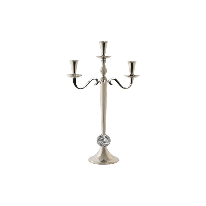 Candle Holder DKD Home Decor 30 x 12 x 46 cm Silver Aluminium Chromed