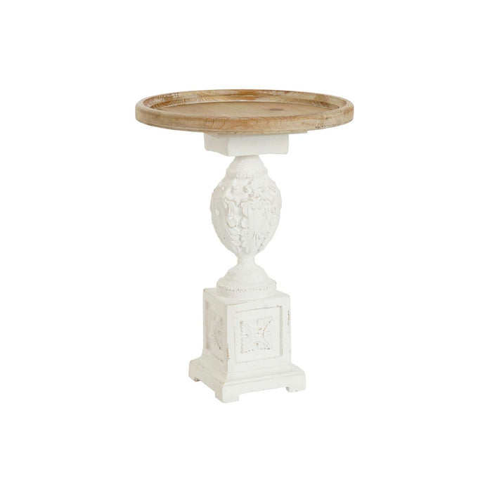 Table d'appoint DKD Home Decor 46 x 46 x 63 cm Sapin Naturel Blanc Magnésium