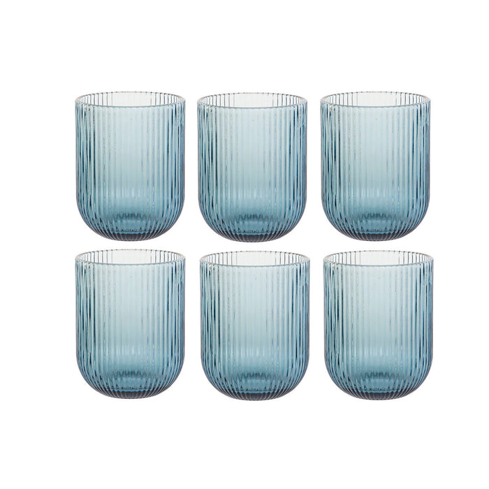 Set de Verres DKD Home Decor Bleu Verre 240 ml (6 Unités)