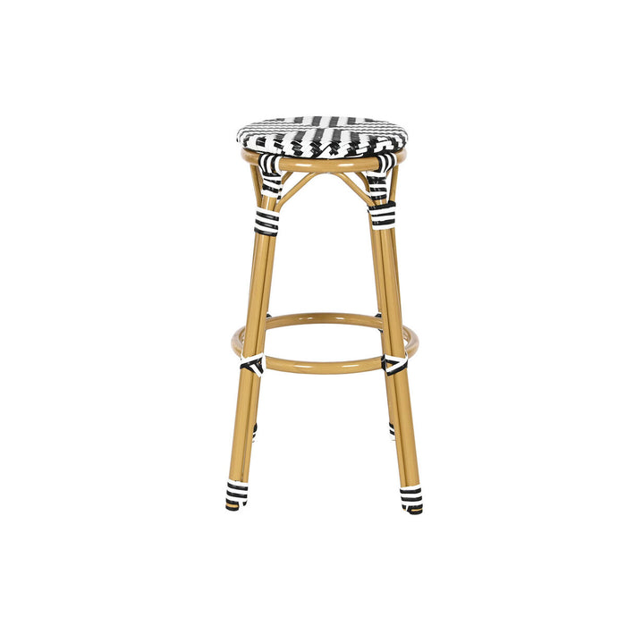 Tabouret Home ESPRIT Bicolore Métal rotin synthétique 39,5 x 39,5 x 74,5 cm