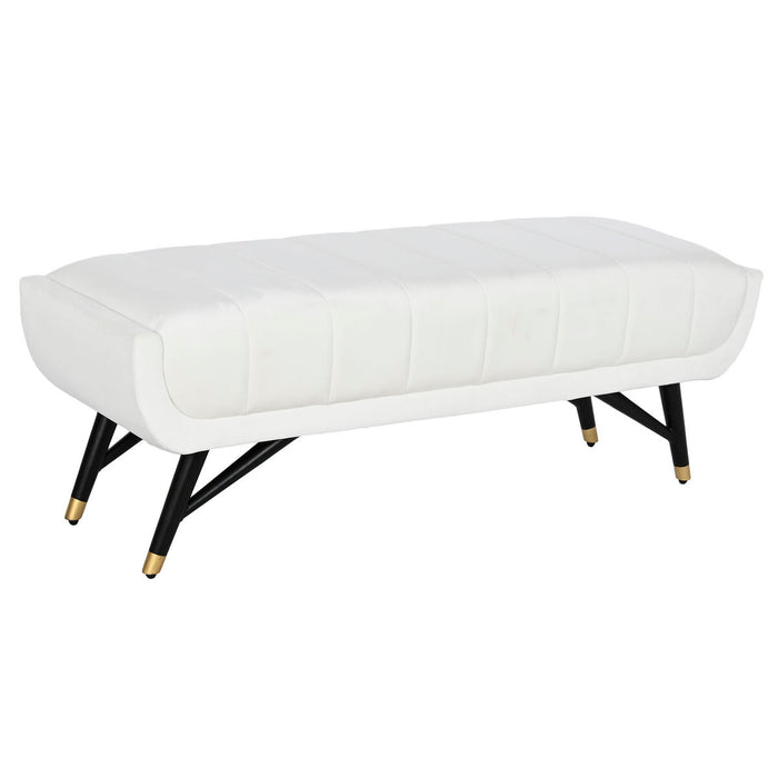 Bench Home ESPRIT White Black 120 x 40 x 42 cm