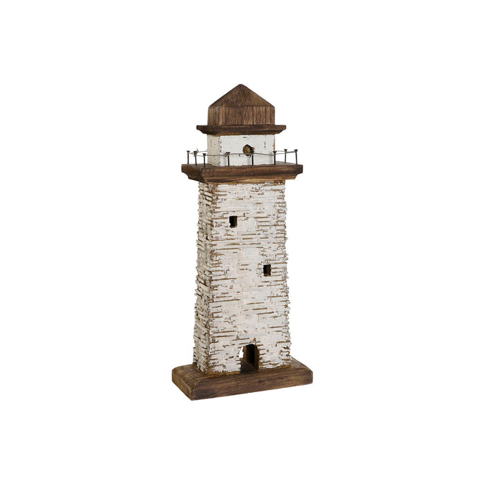 Figurine Décorative Home ESPRIT Blanc Naturel Phare Finition vieillie 22,5 x 11 x 51 cm