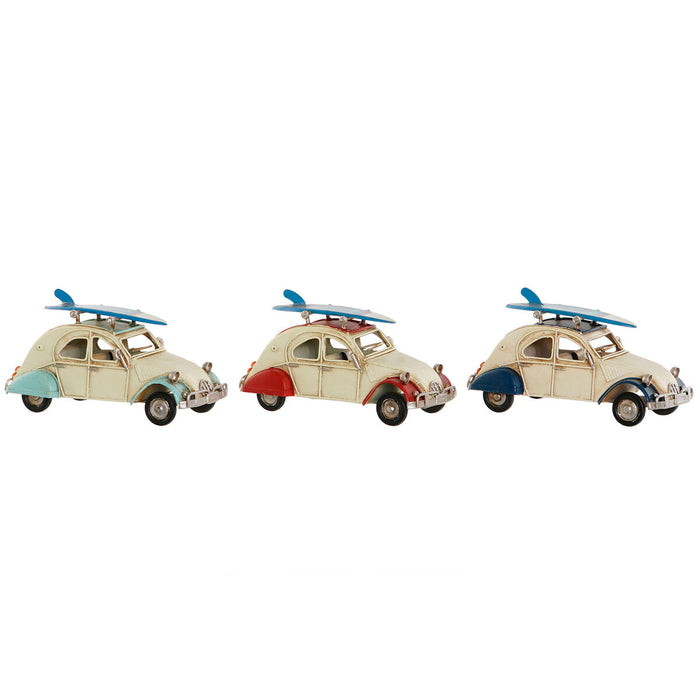 Decorative Figure Home ESPRIT Blue Red Cream Sky blue Car 16,5 x 8 x 7 cm (3 Units)