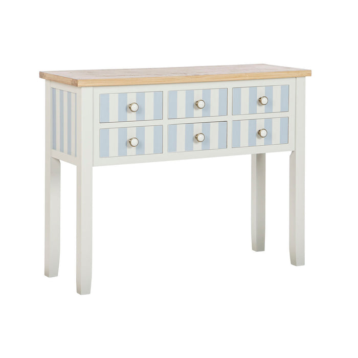 Console Home ESPRIT Bleu Blanc Bois de paulownia 103 x 35 x 80 cm