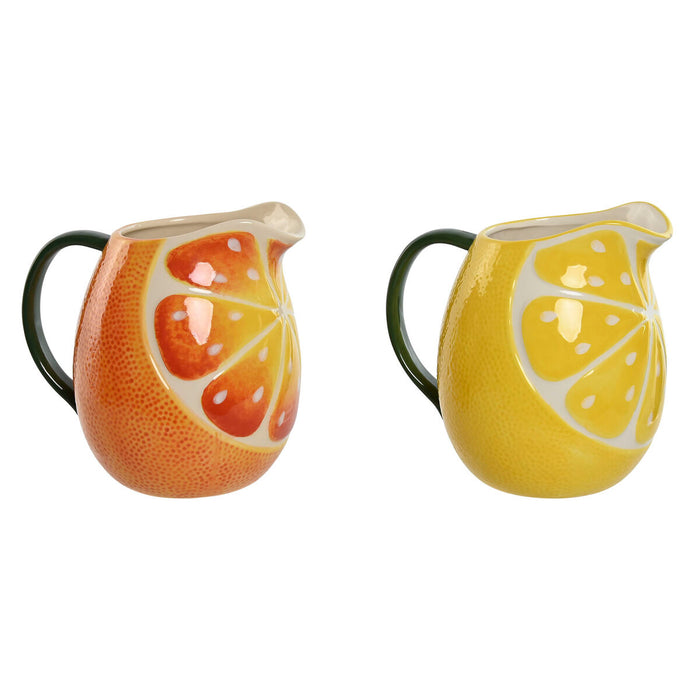 Jug Home ESPRIT Stoneware Modern Lemon Orange (2 Units)