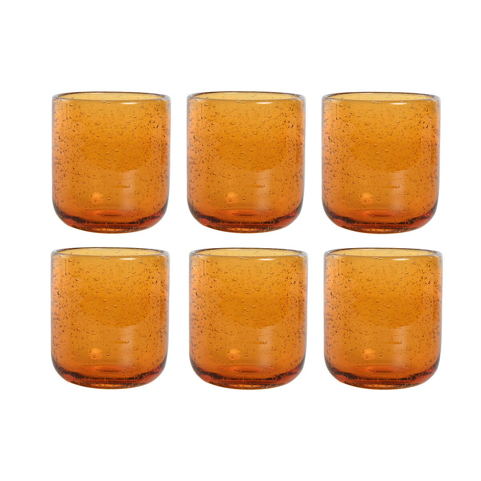 Set de Vasos Home ESPRIT Ambar Cristal 320 ml (6 Unidades)