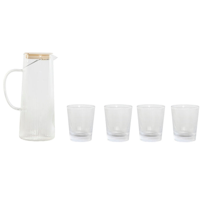 Set de Verres Home ESPRIT Transparent polypropylène Verre Borosilicaté 245 ml