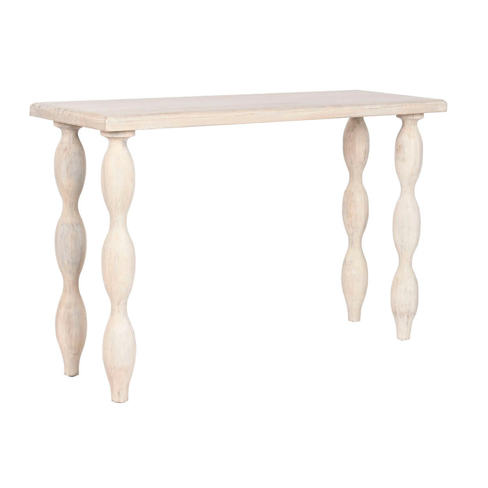 Console Home ESPRIT Blanc Bois de manguier 120 x 40 x 76 cm